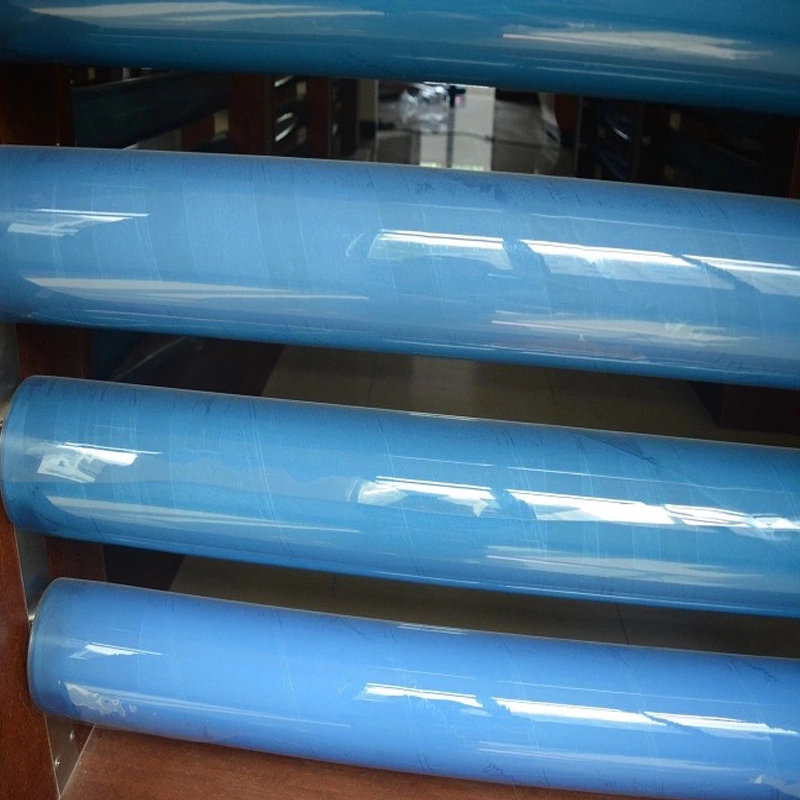 PVC Film Transparent Soft Blue Plastic Film Roll Normal Clear Polyester Film Roll