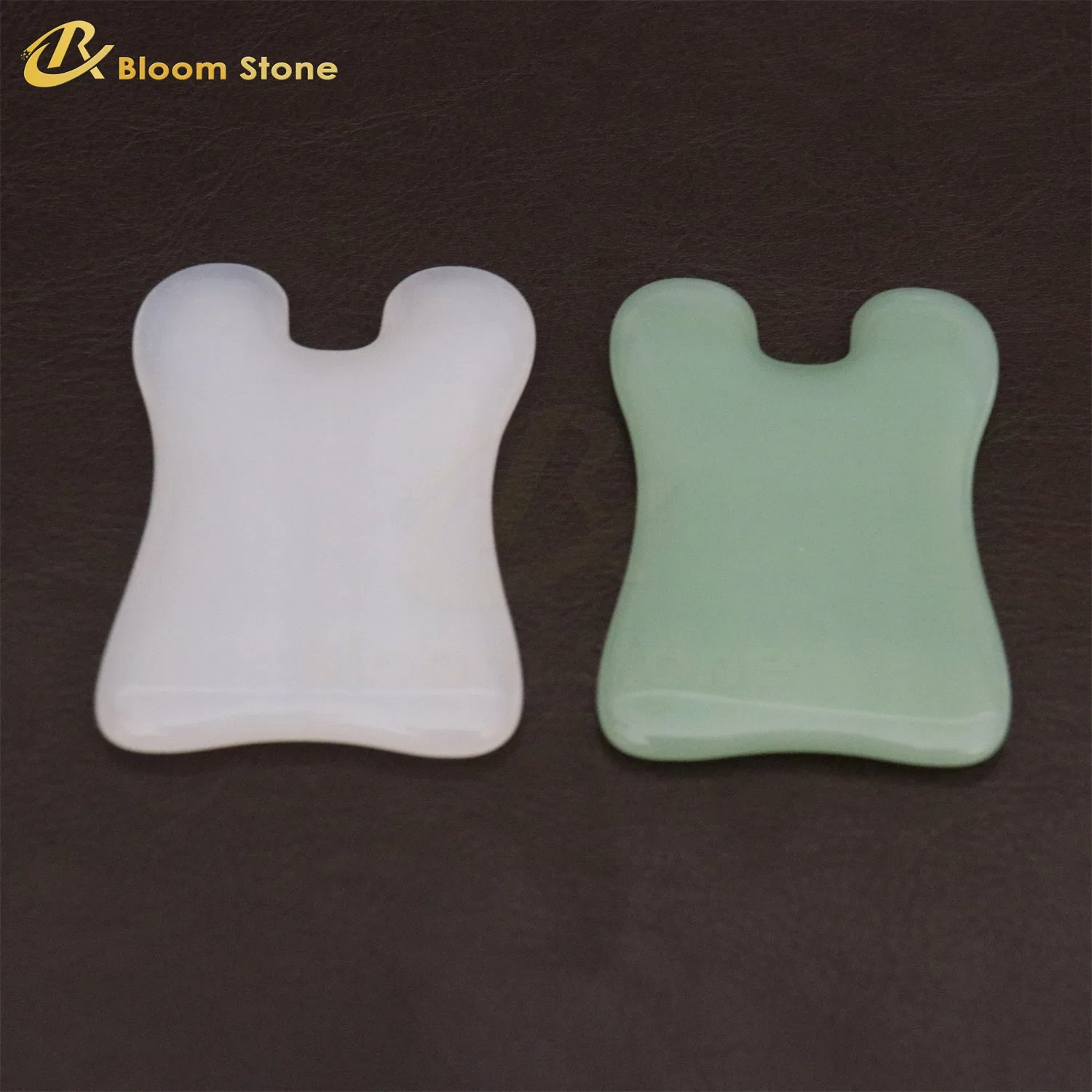 أداة تدليك الوجه بالحجر الكريم الصيني التقليدي Jade Stone Gua Sha تعزيز الدورة الدموية