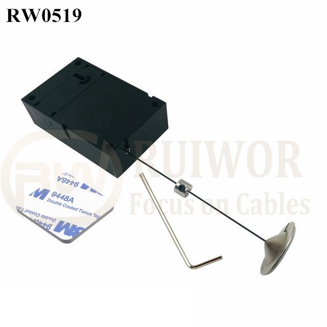RW0519 Cubóides Anti Theft puxe a caixa com diâmetro de 22mm pegajosa Circular de chapa de metal utilizado na Consumer Electronics Store