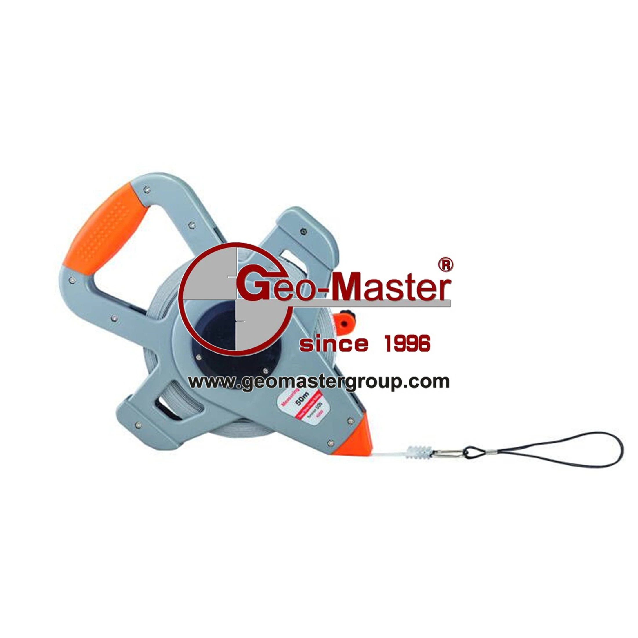 50m Nylon-Coated Steel Measuring Tape with 3X Rewinding Speed