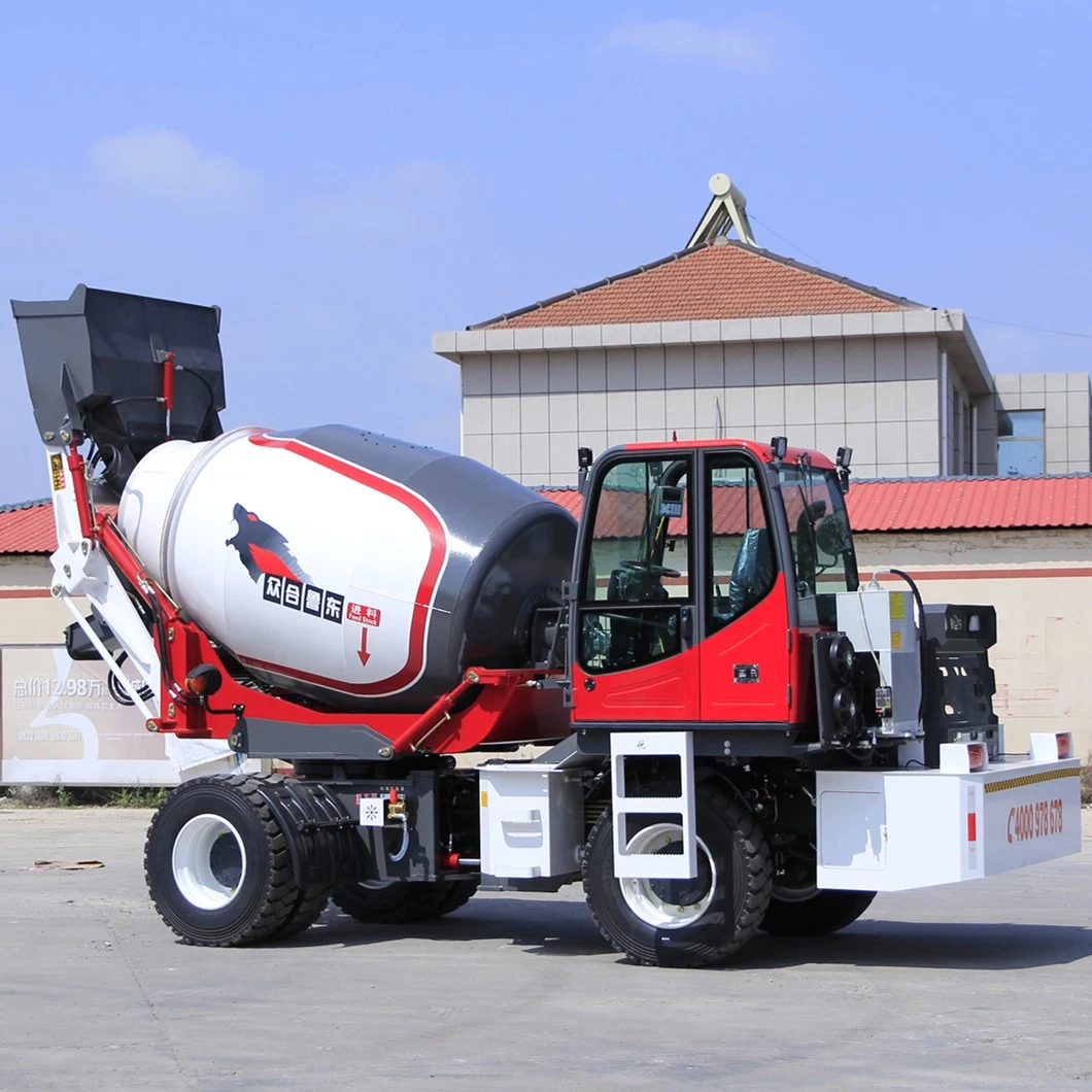 Construction Machinery 270 Degree Rotating Self-Loading Concrete Mixer Truck 2m3 3m3 4m3 5m3 Concrete Mixer with CE