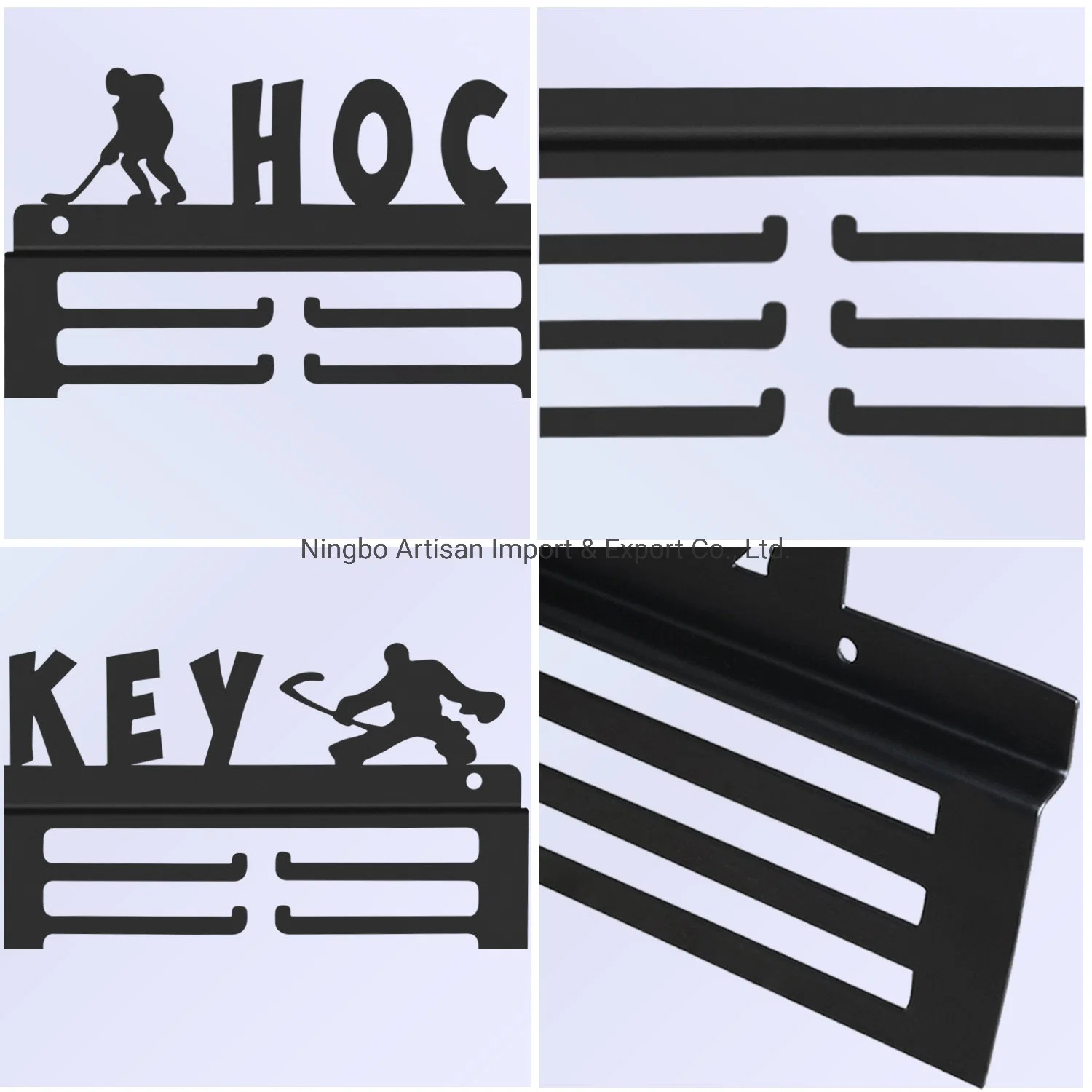 Factory Customized Hockey Sport Metal Medal Display Hook Holder Hanger