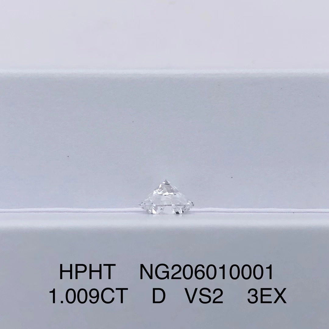 Messi Gems Stock de fábrica 1.009CT D VS2 3ex Hpht Round Laboratório Natural Loose Grown Diamond