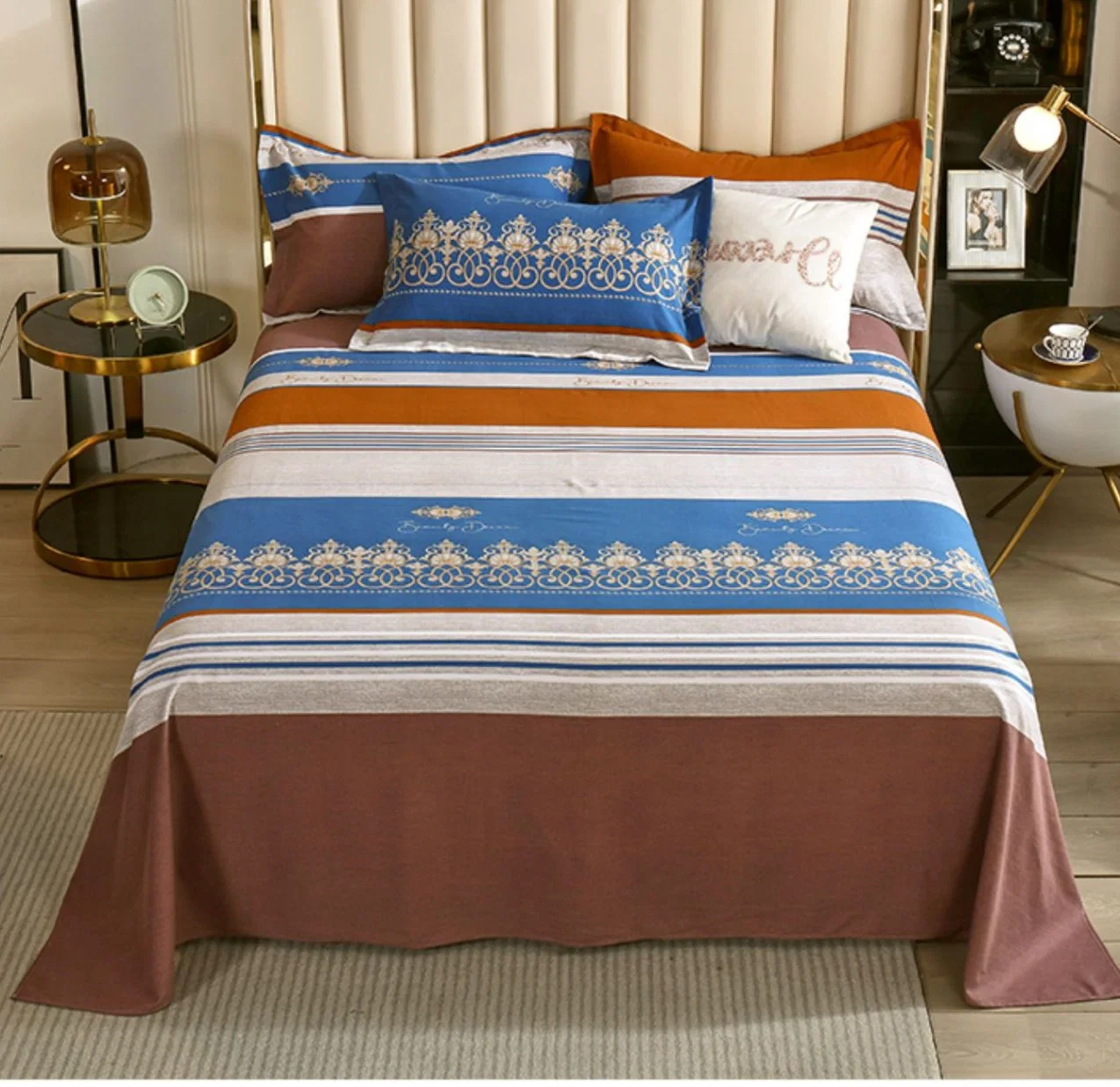 Polyester Printed Pillowcases, Bed Sheets, Pillowcases, Ground 4PC