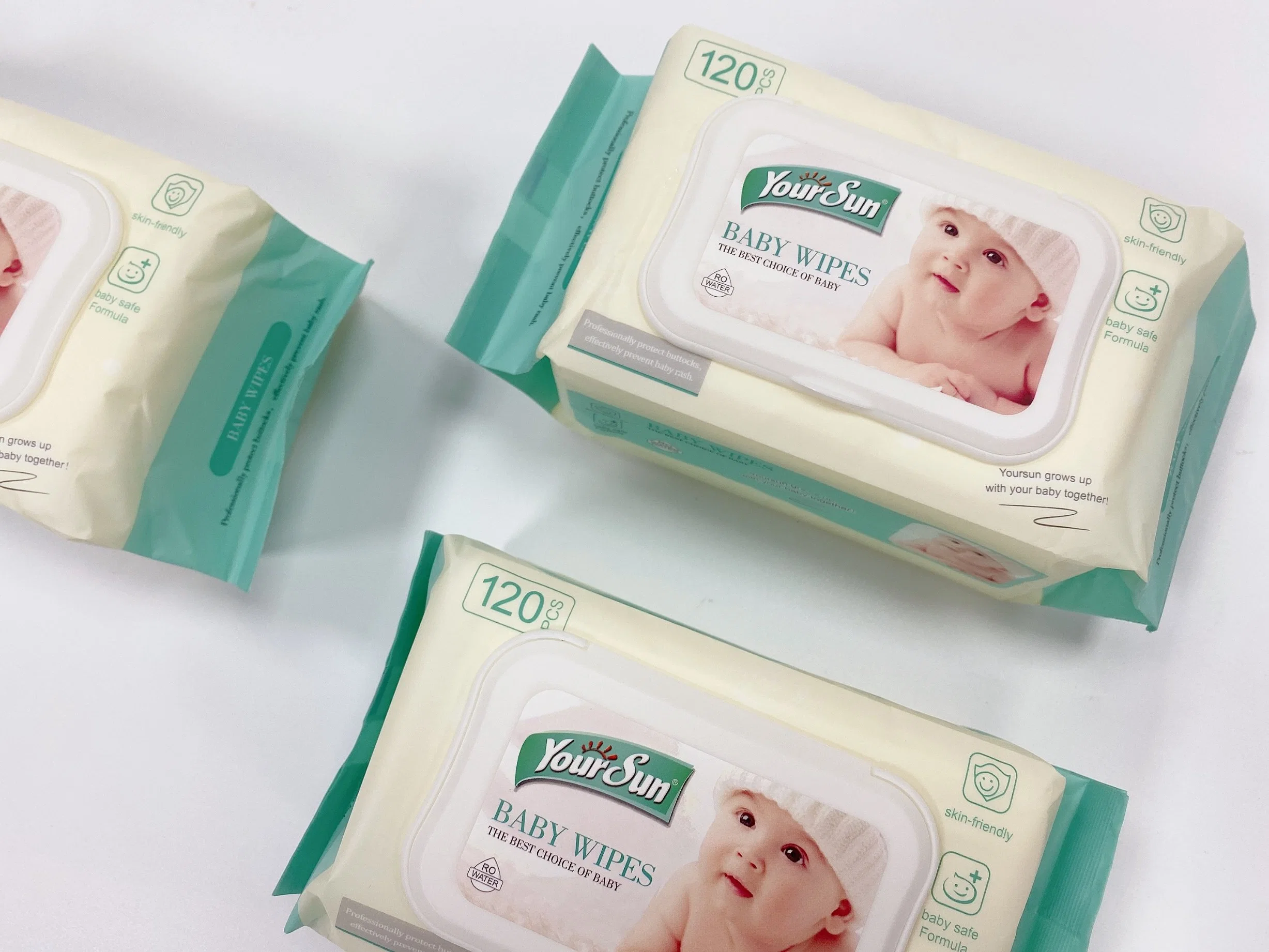 Lingettes de nettoyage des serviettes mouillées bébé coton jetables l'eau pure antibactérien