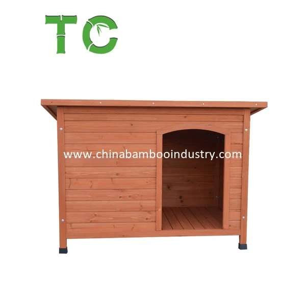 Factory Cheap Price Wooden Dog Kennel Wood Dog House, Outdoor Weather-Resistant Wooden Log Cabin, Pet House with Adjustable Feet &amp; Removable Floor