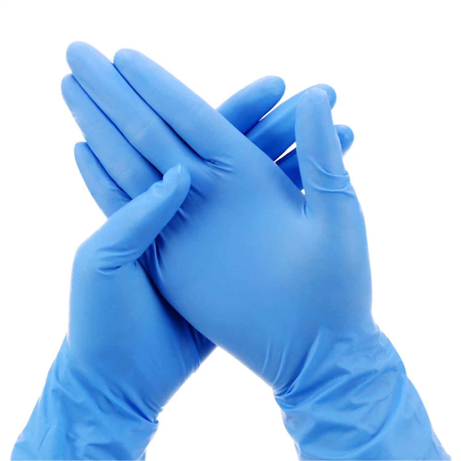 Blue Powder Free Disposable Protection for Safety Biodegradable Nitrile Gloves