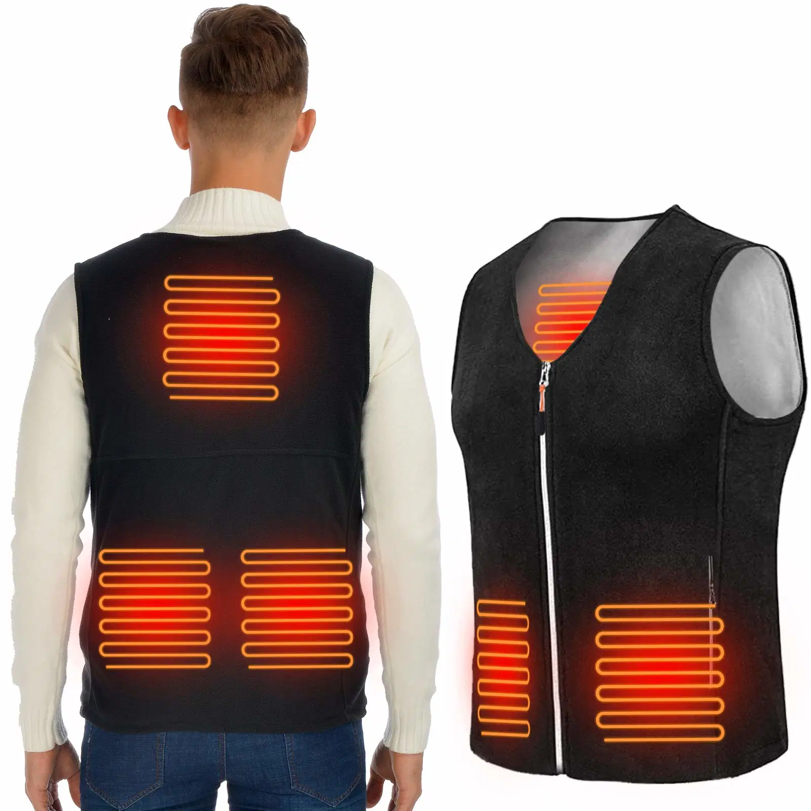 Chaqueta calefactante de carga USB Unisex para trabajo al aire libre Pesca