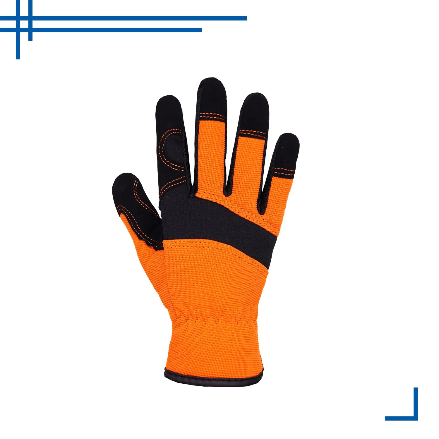 PrisSafety flexible piel de pigmento cuero Palma Half Finger Mechanic trabajo transpirable Guantes de seguridad para hombres mujeres