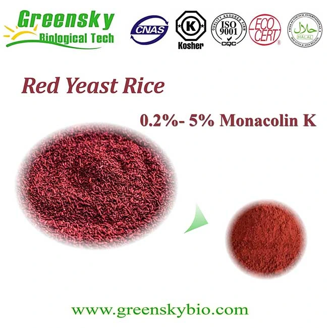 Red Yeast Rice Powder 0.2-5% Monacolin K No Citrinin Function