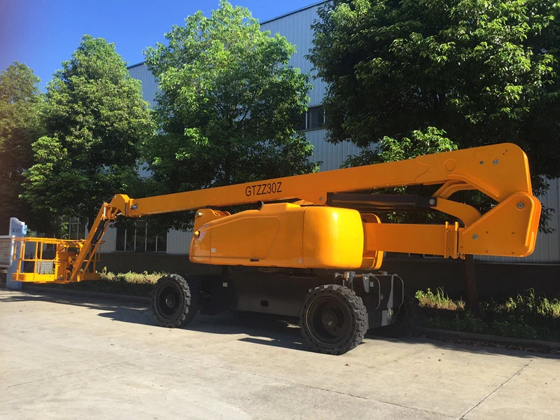 Titeco 10-22m de elevación de la construcción de 230 kg Gtzz14D Manlift remolcable Autopropulsados Cherry Picker elevador hidráulico de elevación del brazo articulado elevador de coche de elevación de hombre