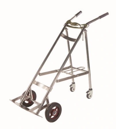 Stainless Steel Oxygen Cylinder Trolley Gas Cylinder Trolley Hospital Trolley