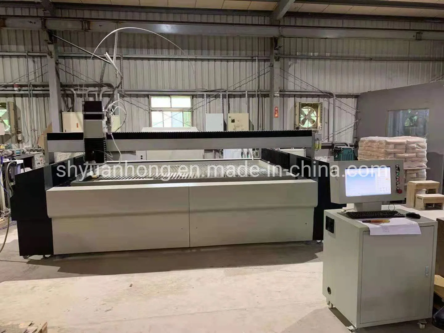 CNC Water Jet Gantry Machine with Direct Drive Pump; Stone Glass Marble Cutting Machine