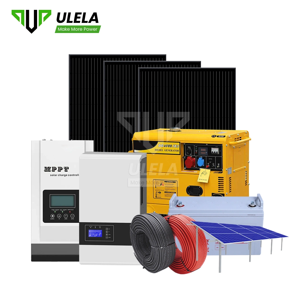 Ulela 6 Kw Solar System Fabricators off The Grid House Solar Systems China PV-Diesel Hybrid Energy Power Generation