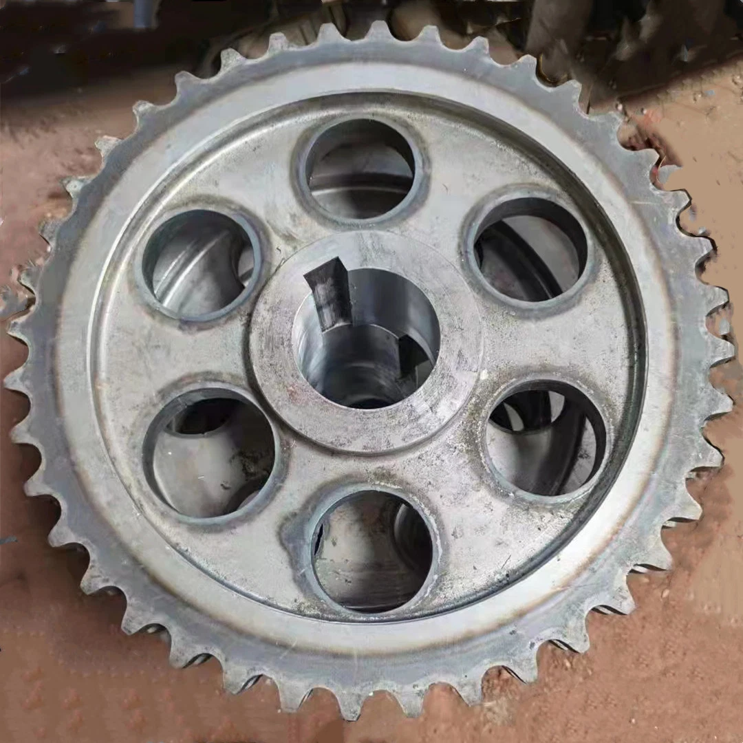 Piezas de maquinaria de minería de la motocicleta de la transmisión Cadenas de rodillos máquina CNC Stock de Material de acero de la rueda de la cadena de la rueda dentada