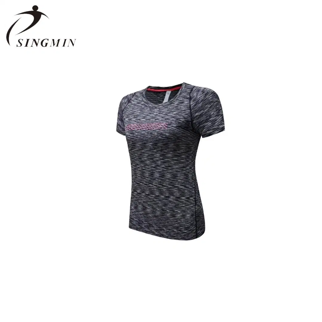 Women Outdoor Tight Polyester Running Compression T Shirt