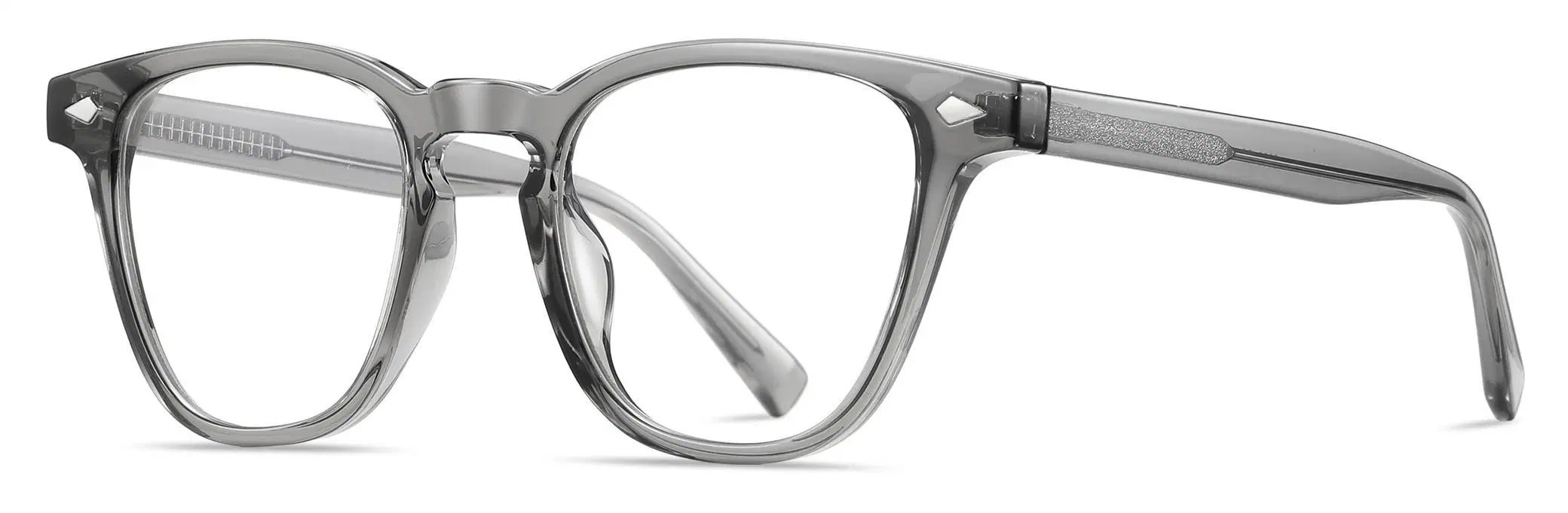 Narrow Size Square Frame with Silver Metal Pin Anti-Glare & Anti-Scratch Lens Coating Tr90 Women Optical Glasses