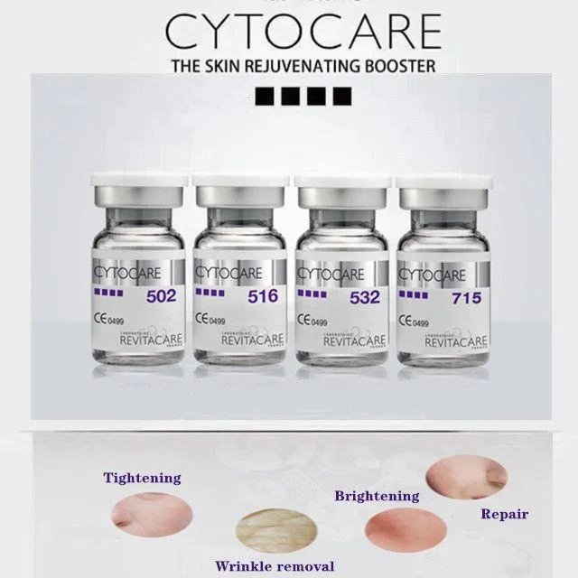 France Cytocare 715 peau Booster blanchiment injection acide hyaluronique soutireuse Anti-Wrinkle enlever les rides peau régénération cellulaire cytocare 516/532/640