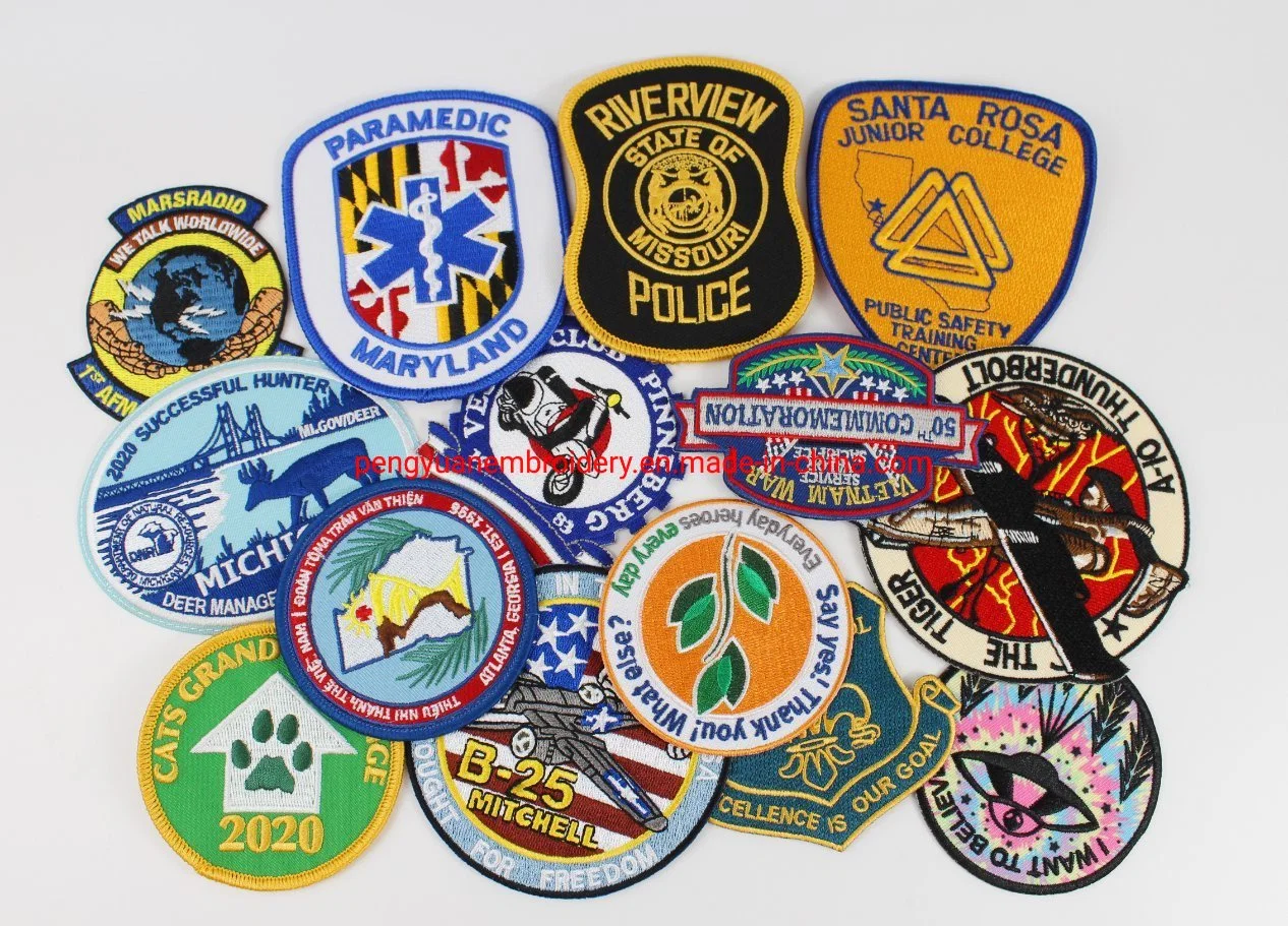 Broderie de haute qualité personnalisés de correctifs de Patches pour le vêtement tissé de badges