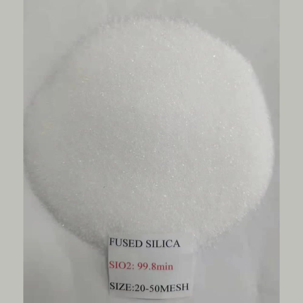 Customized High Purity Quartz 20-50 Mesh Fused Silica Sand Sio2.99.8%