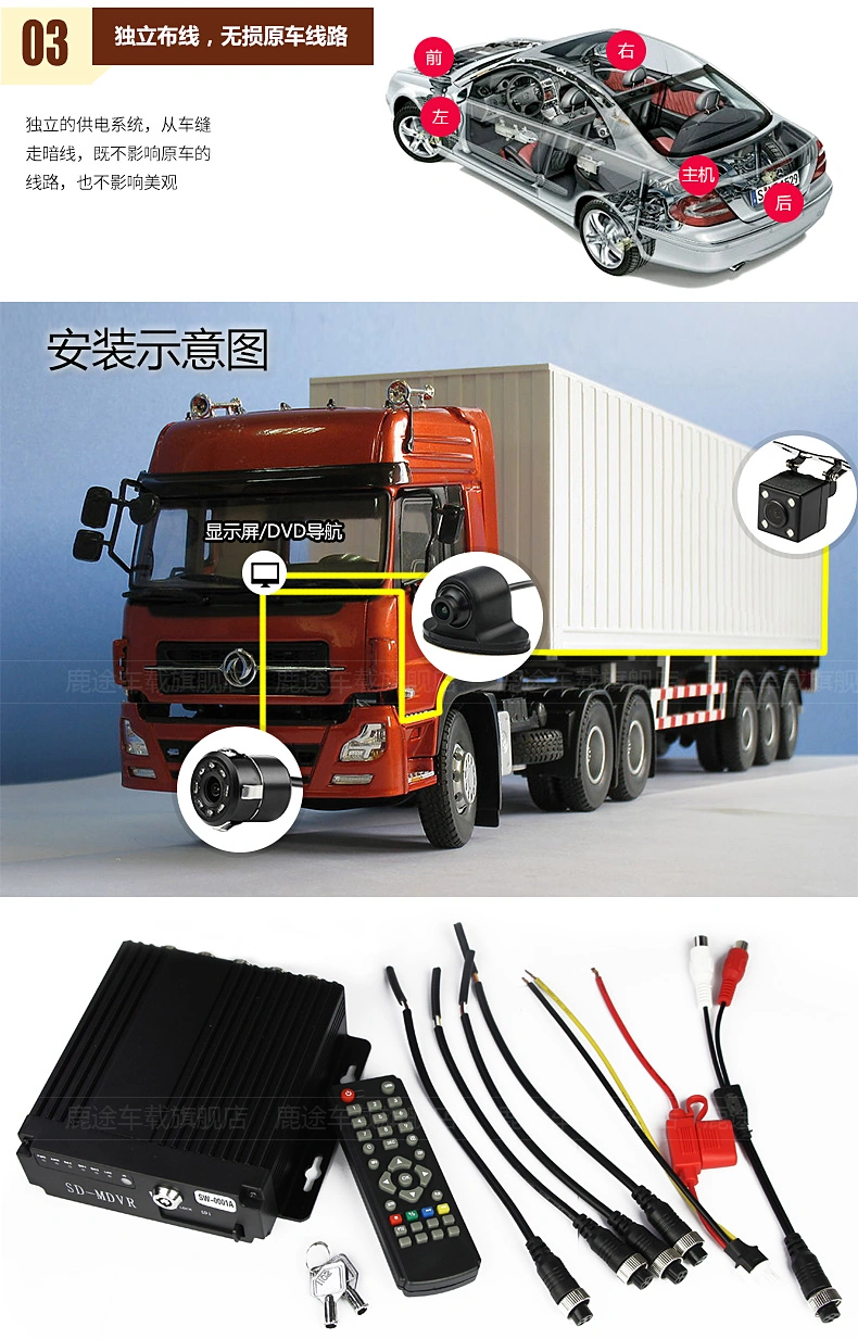 WiFi and GPS Vehicle Car Navigation Mobile DVR with SD Card