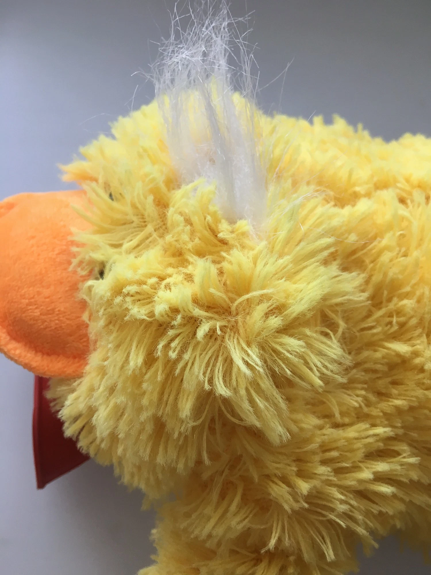 Long Fur Plush Yellow Duck Cover for Hot Water Bottle and Heat Pack