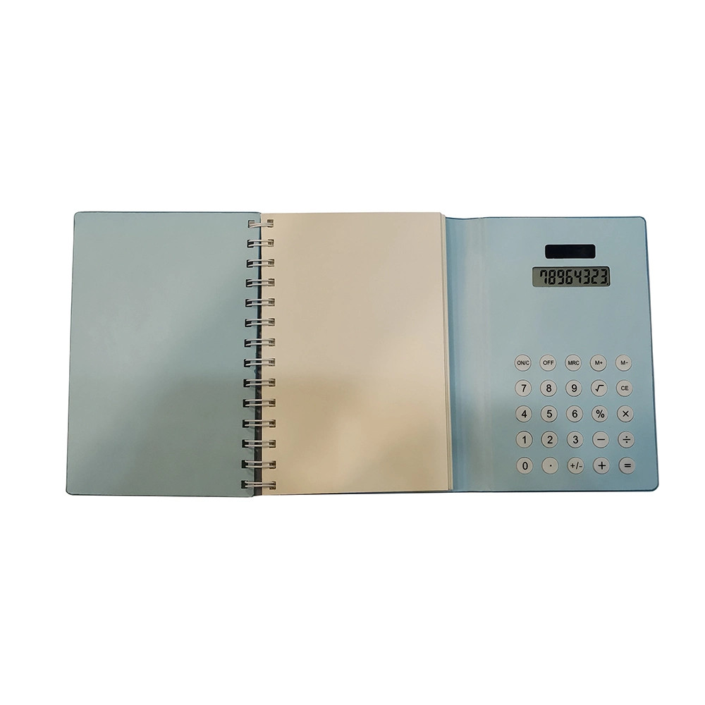 Notebook with Solar Calculator Cover Spiral Style Gift