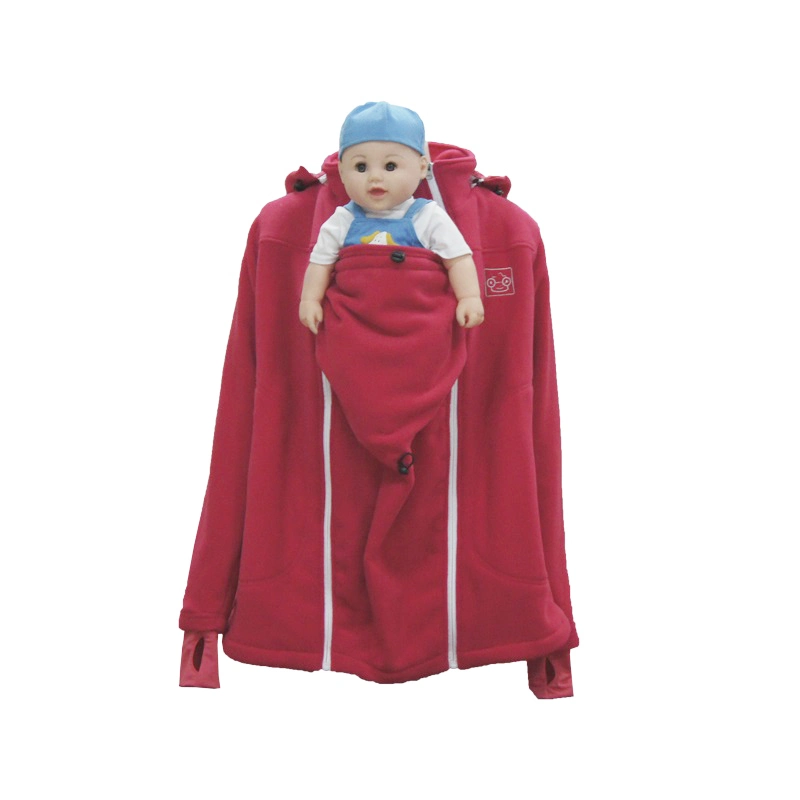 Warm Fleece Babywearing Jacket Baby Carrier Coat with Detachable Hood