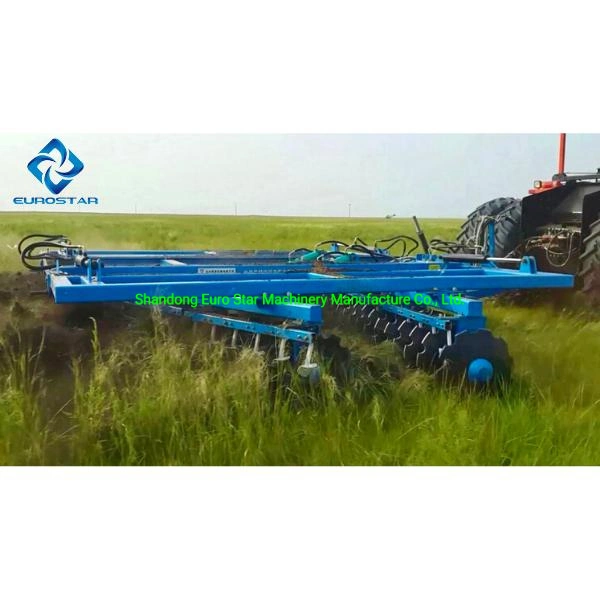 1bzt-6.0 Width 6m Hydraulic Heavy Duty Disc Harrow for 300-400HP Tractor Trailed Agricultural Machinery China Suppliers Folding Fold Wing Light Opposed Offset