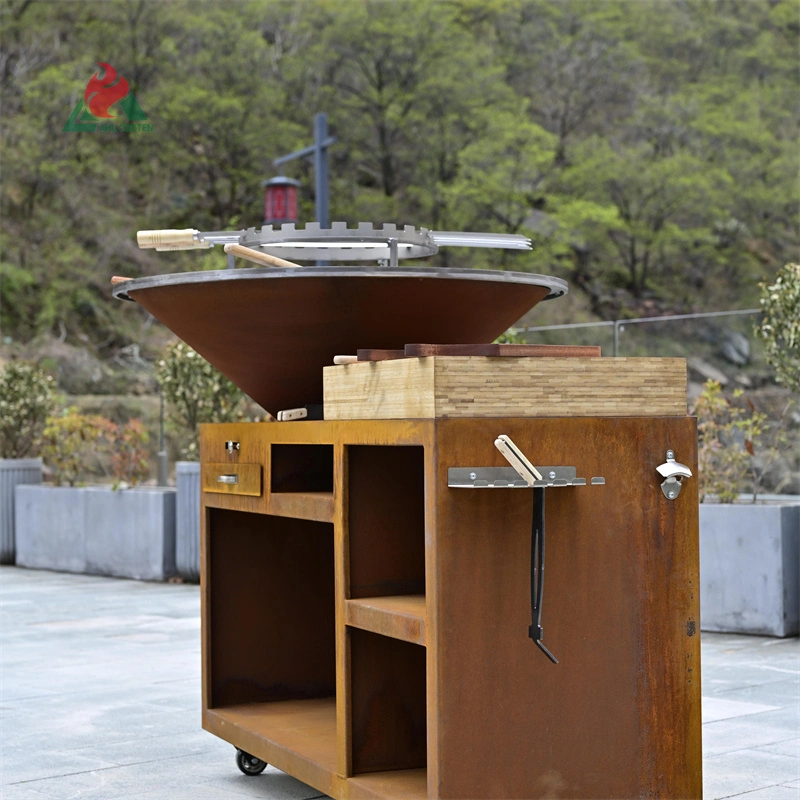 Fast Selling Corten Steel BBQ Grill for Picnic Garden Party