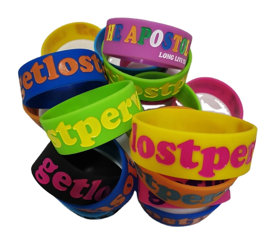 China OEM Colorear personalizados Pulsera Correa pulsera de silicona de 3D niños relojes Slap bandas de PVC regalos promocionales