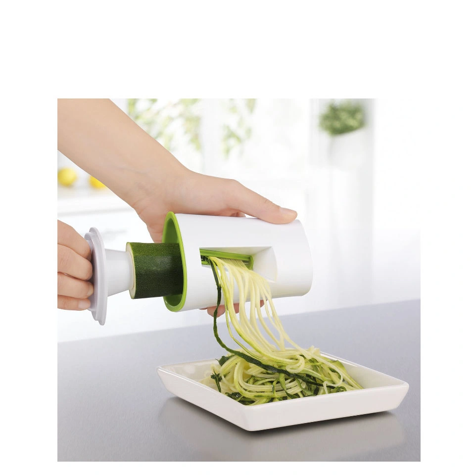 Comercio al por mayor nueva 2 en 1 Manual Spiralizer espiral Cortador de vegetales y jugos exprimidor