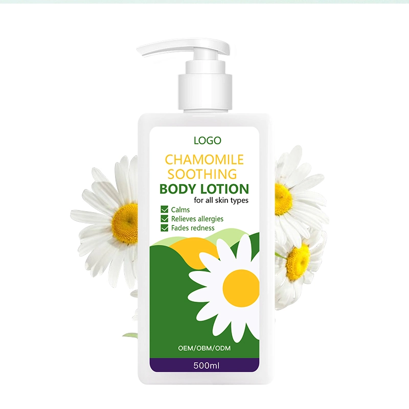 Cuidado de la belleza orgánica de la cara y del cuerpo Moisturizing cuerpo de la manzanilla Loción 500ml para el cuidado corporal