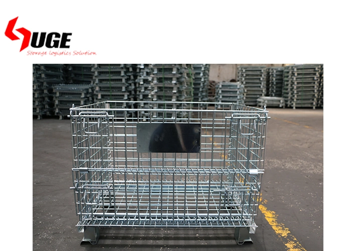 Collapsible Wire Mesh Pallet Box Cage Galvanised