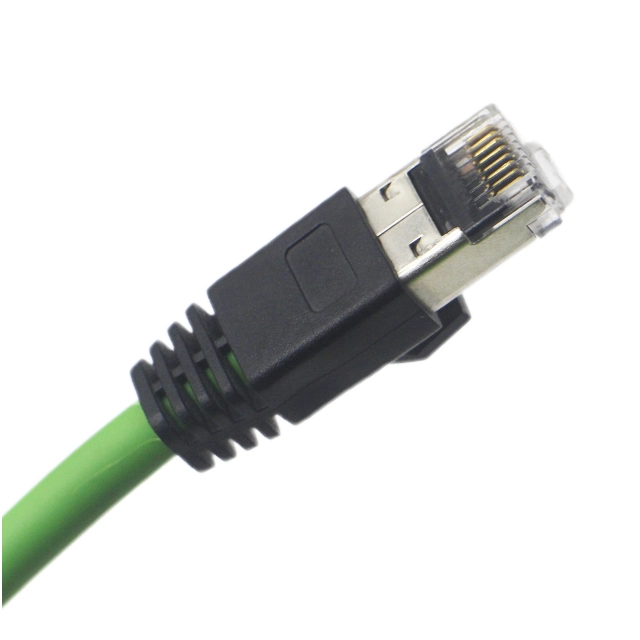 Customized Cable Shielded 4pin D-Code M12 Male to RJ45 Male Cable