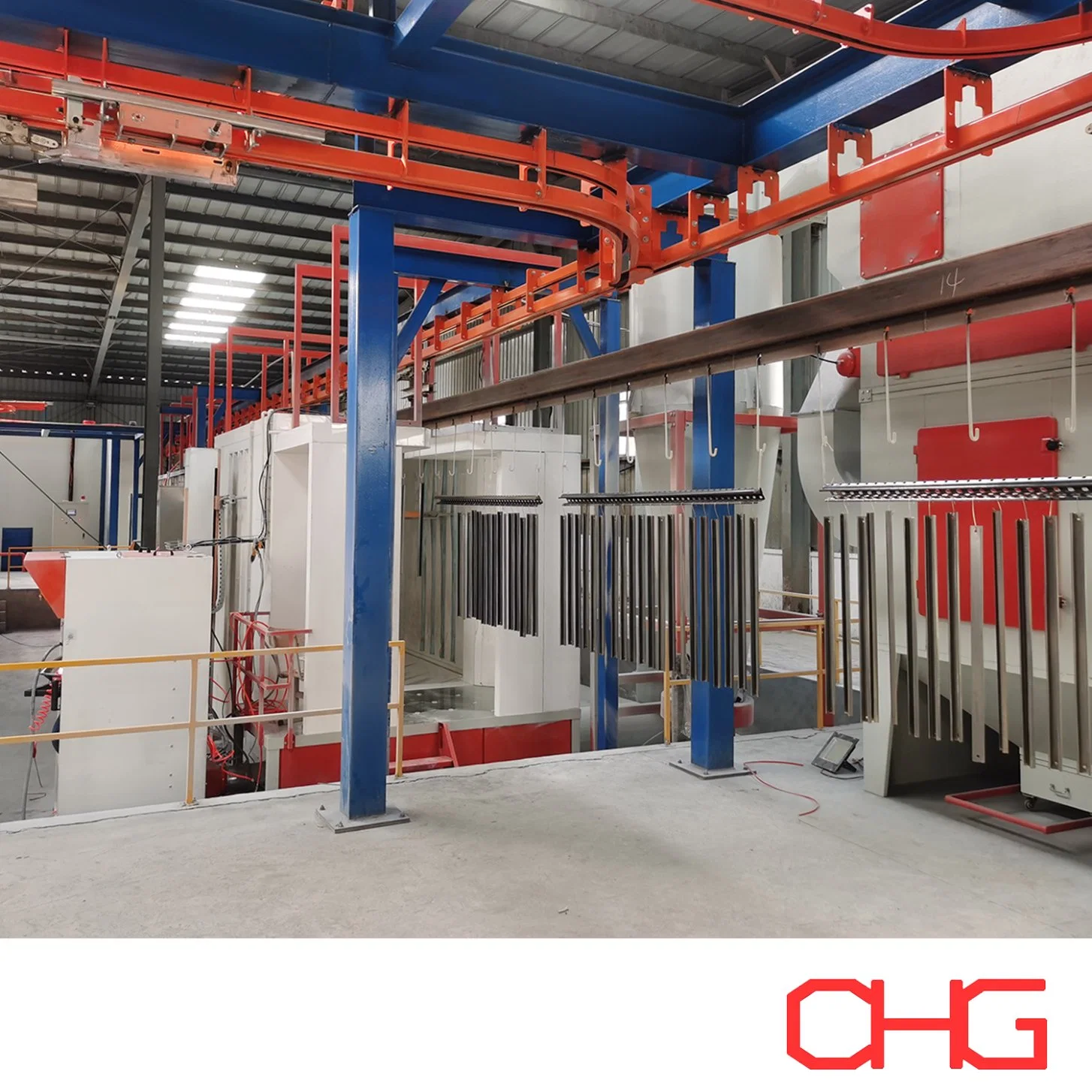 Powder Coating Production Line for Aluminium Profile Overhead Conveyor System