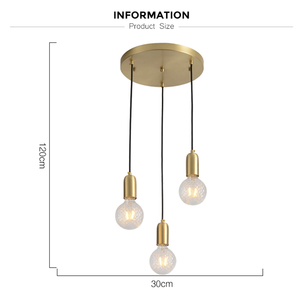 Iron Modern Home Decorative Indoor Pendant Chandeliers Light Ceiling Hanging Lamp for Kitchen