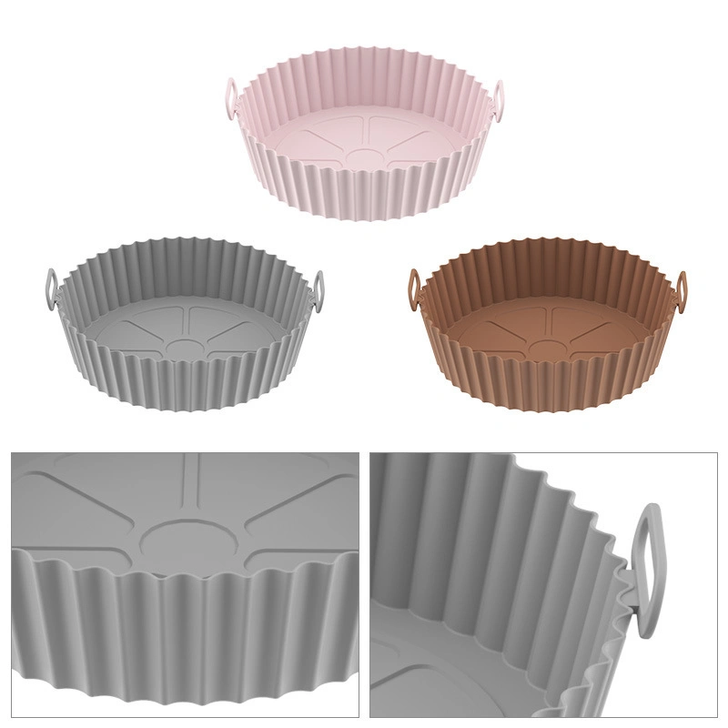 Fritadeira a ar Pot de silicone para o revestimento reutilizável da fritadeira a silicone Acessórios para fritadeira a ar de limpeza fácil e segura para alimentos