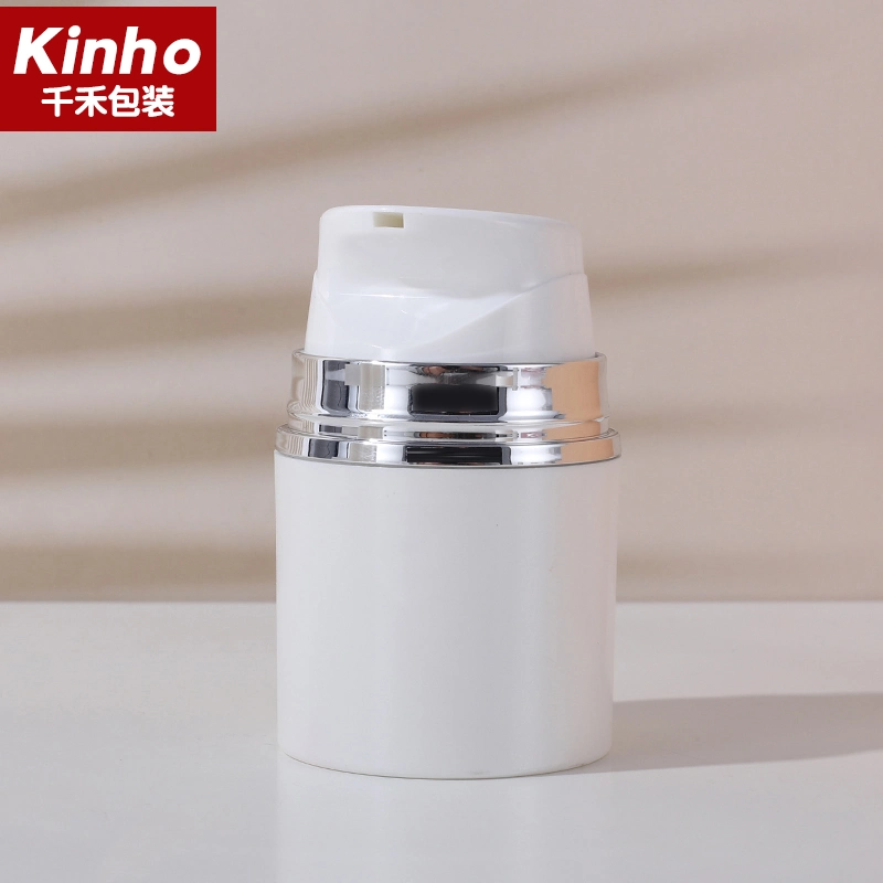 Big Ml 30ml 50ml 100ml 120ml 150ml 200ml White PP Plastic Airless Pump Bottle with Snap Lotion Pump by Chinese Supplier Kinho