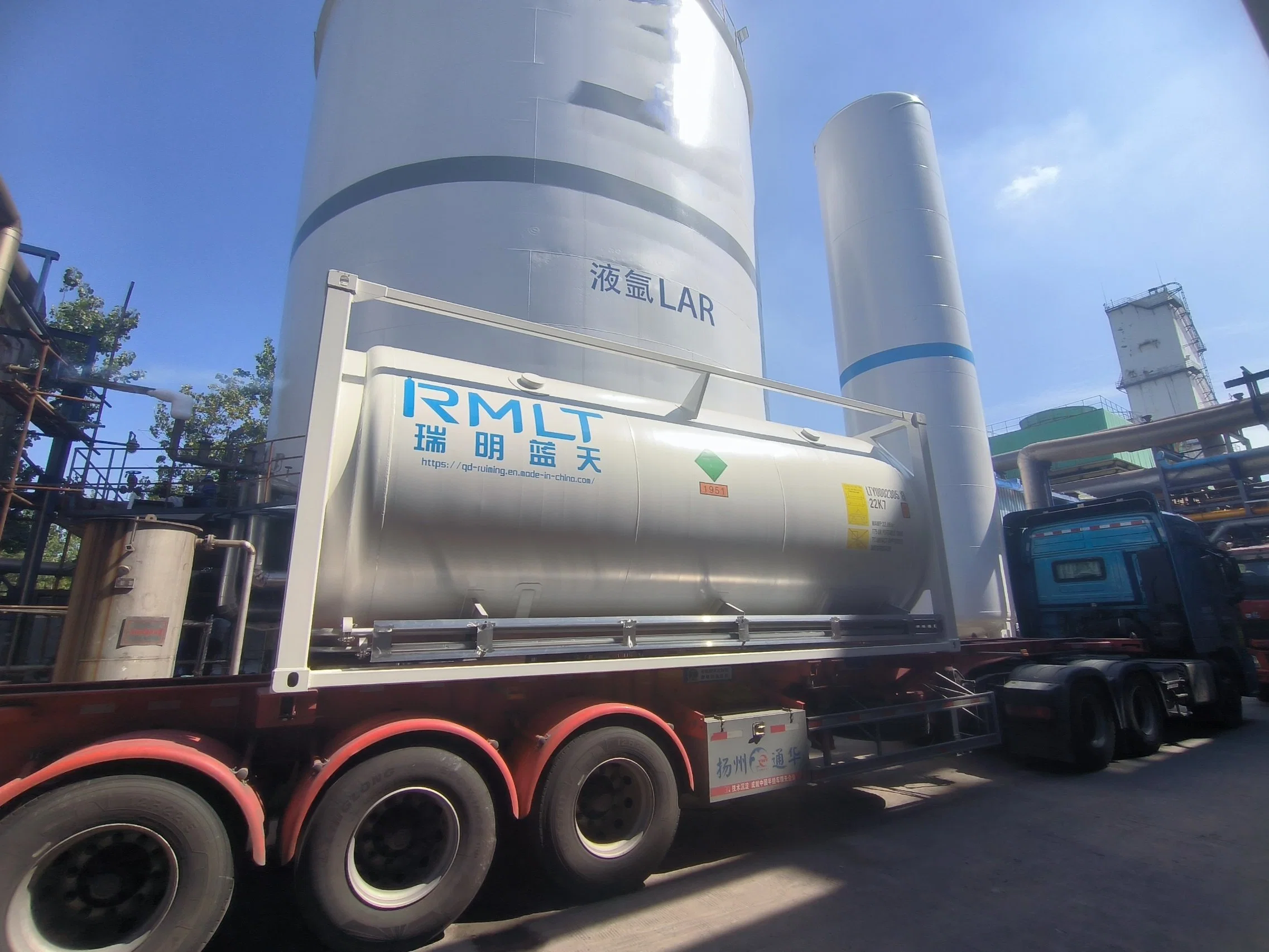 99.999% Purity Liquid Argon ISO Tank Lar Gas