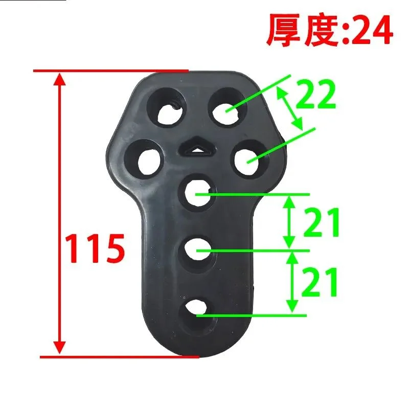 Para Nissan Elgrand, Toyota Estimar Alphard silencioso de escape tubo de suporte de apoio isolador de borracha do casquilho do pendural 7 orifícios 12 mm (0.47") furo ID Universal Black