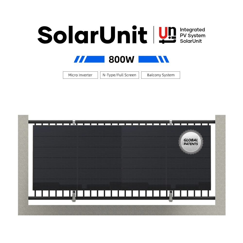 Plug-and-Play Varanda Sistema Solar PV Grid Tie Inversor Micro Painel Solar System