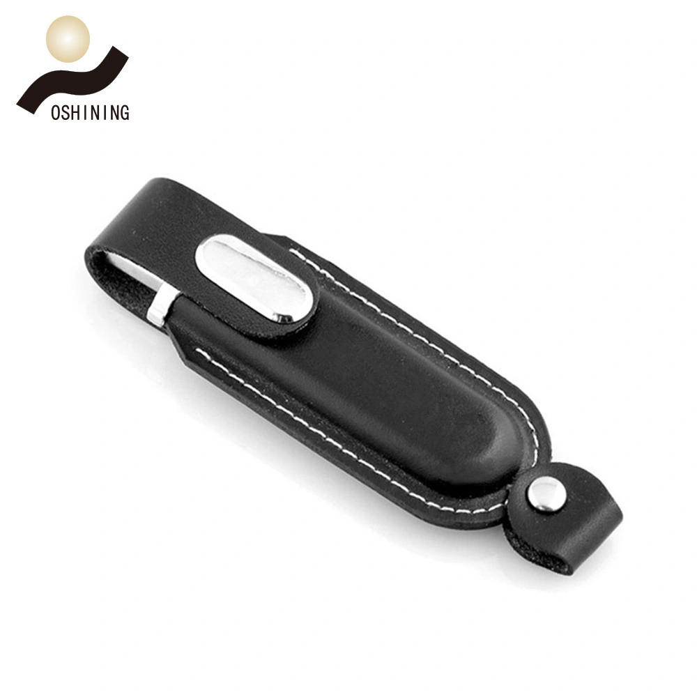 Personalised Leather USB Flash Pendrive Memory Stick U Disk 4GB (USB-LT021)