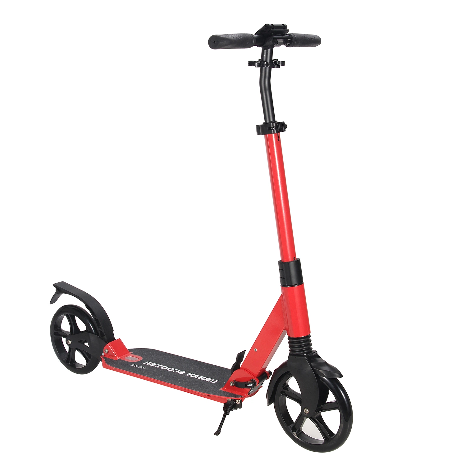 Foldable Adjustable Height 200mm PU Big Wheel Stunt Kick Scooter for Adult