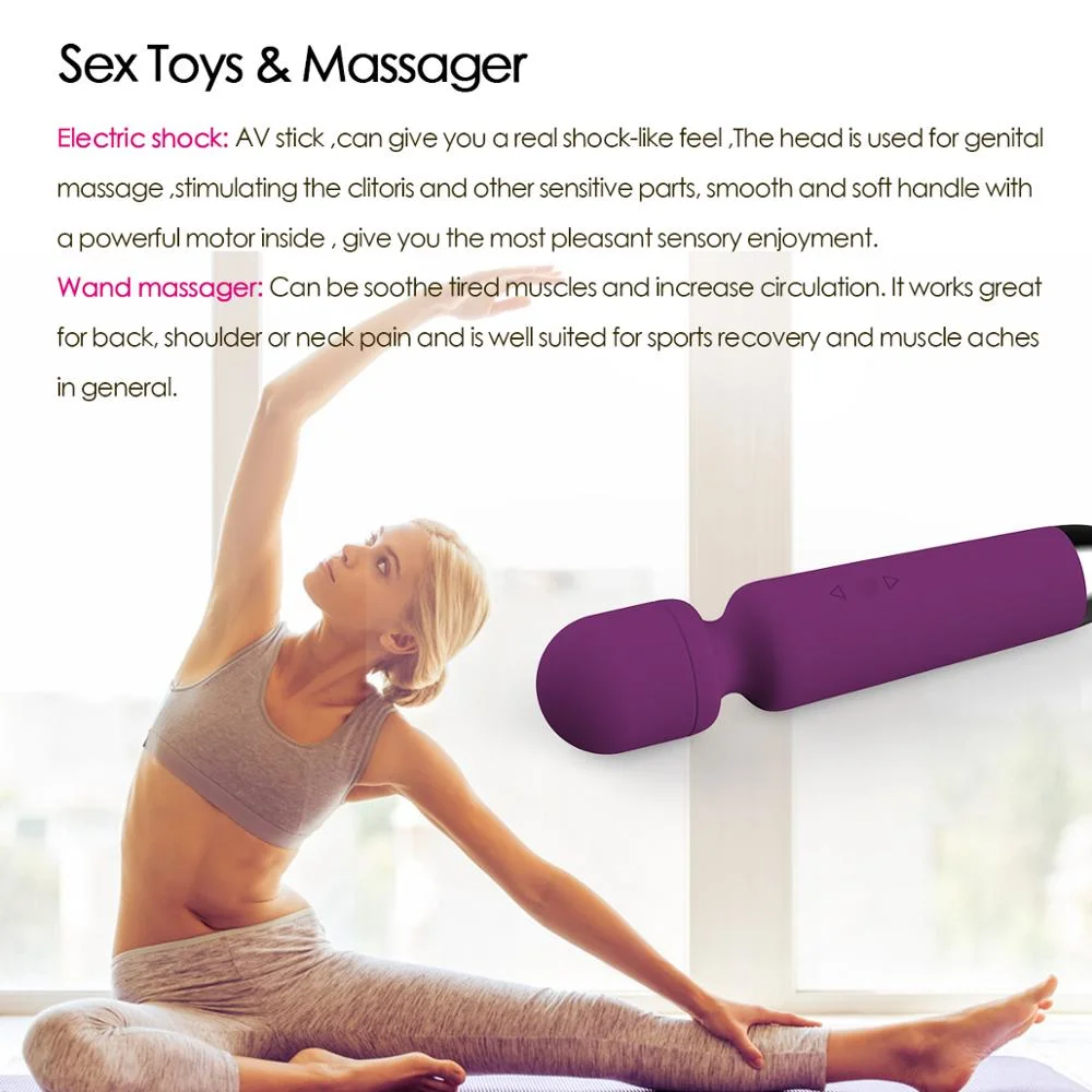 New Upgraded Powerful Waterproof Sex Toys Vibrators AV Wand Body Massager Stick Vibrating Bullet Vibrators for Bed Party