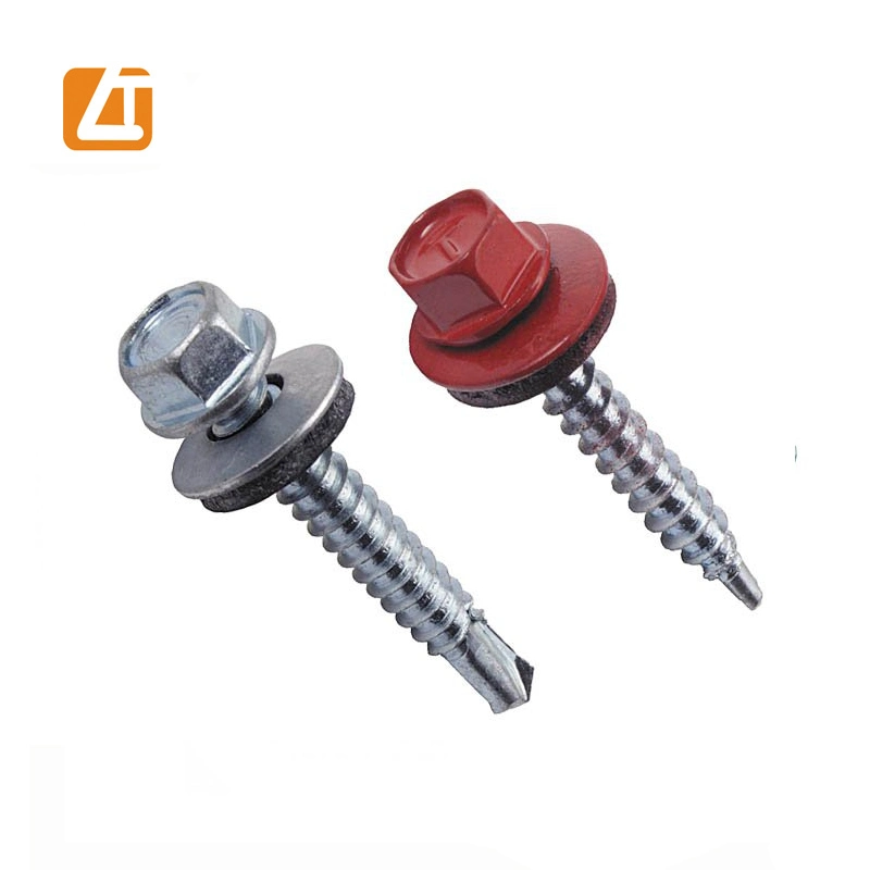 Painted Color Hex Washer Head Self Drilling Screw Cap for Roofing Screws with EPDM Washer