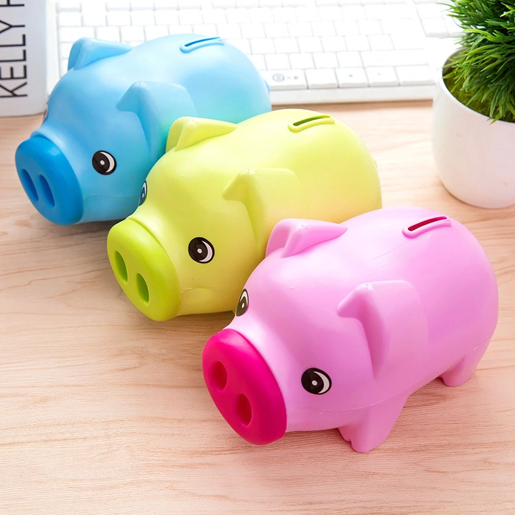 Digital Piggy Bank Money Coin Counter Clear Pig Jar Plastic White Unique Gift