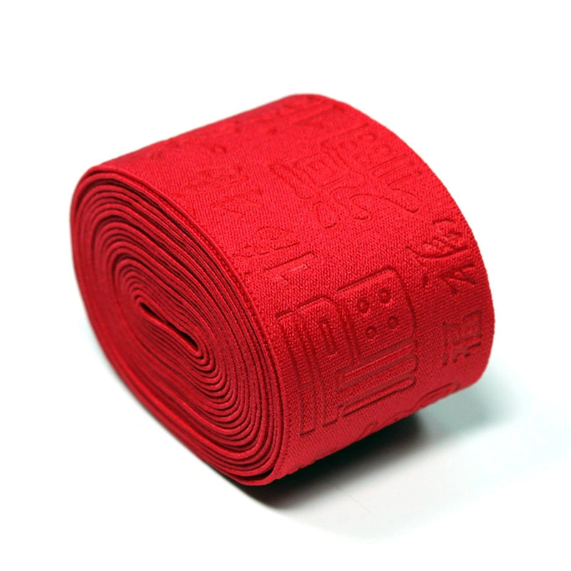 Custom Waterproof Eco-Friendly Nylon Coated Non Slip Anti Slip Band Silicone Embossed Print Elastic Band