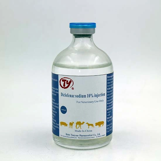 China Veterinary Drugs Diclofenac Sodium Injection 10% Factory for Animal, Cattle, Horse, Sheep, Pig, Camel