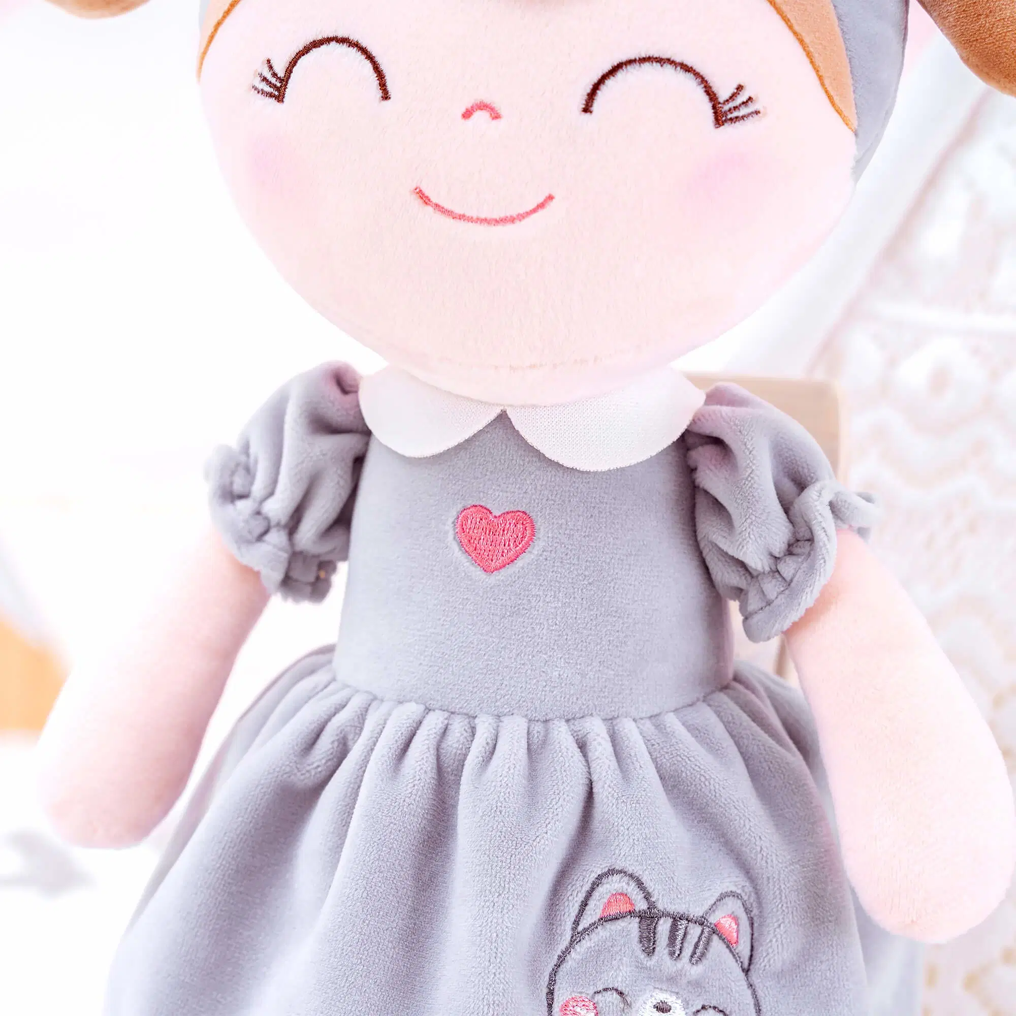 OEM ODM Soft Baby Dolls Stuffed Plush Toy Rag Girl Doll Mu100349 with CE En71 Gcc